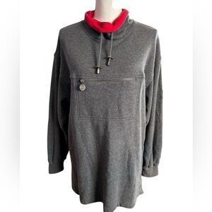 Vintage Escada Sport woman’s drawstring turtlneck sweatshirt with pocket Medium